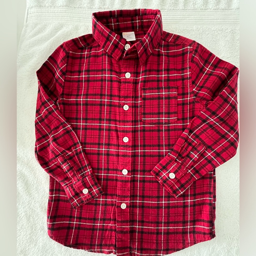 Gymboree size 4 plaid long sleeve button down shirt